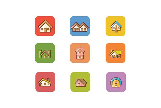 房屋建筑类图标图片素材免费下载