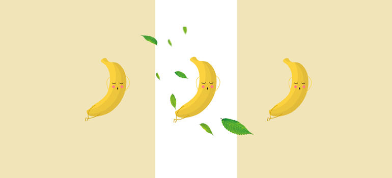 清新香蕉创意背景图片素材免费下载