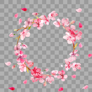 粉色花环图片素材免费下载