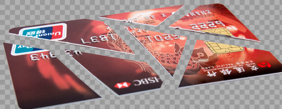 破碎的信用卡图片素材免费下载