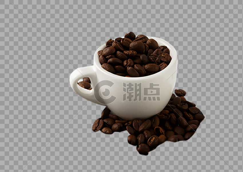 咖啡杯和咖啡豆图片素材免费下载