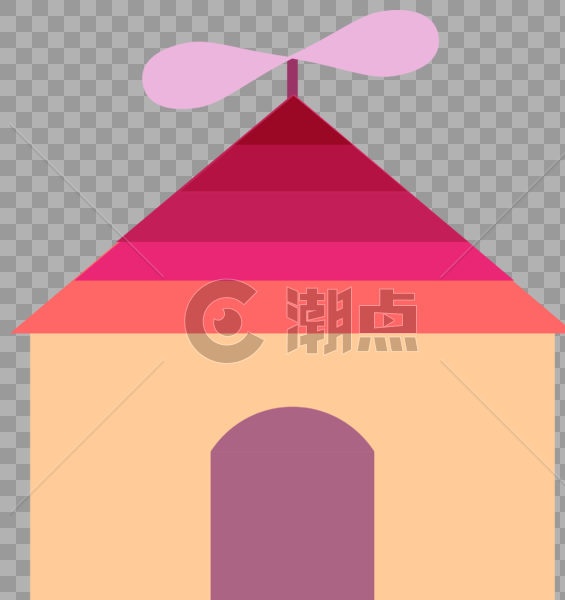 粉红色的小房子图片素材免费下载