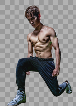 健身房强壮男性深蹲运动图片素材免费下载