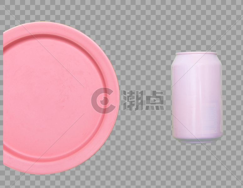 粉色盘子撞色搭配图片素材免费下载