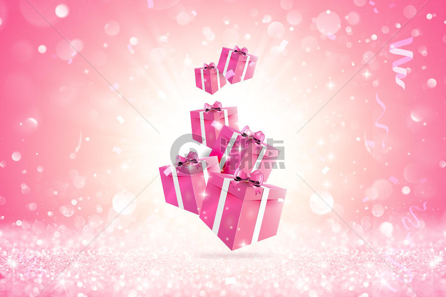粉色礼盒图片素材免费下载