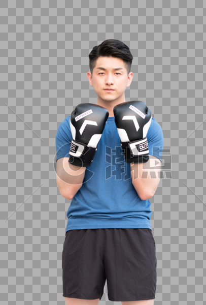 男性户外运动戴拳击手套锻炼图片素材免费下载