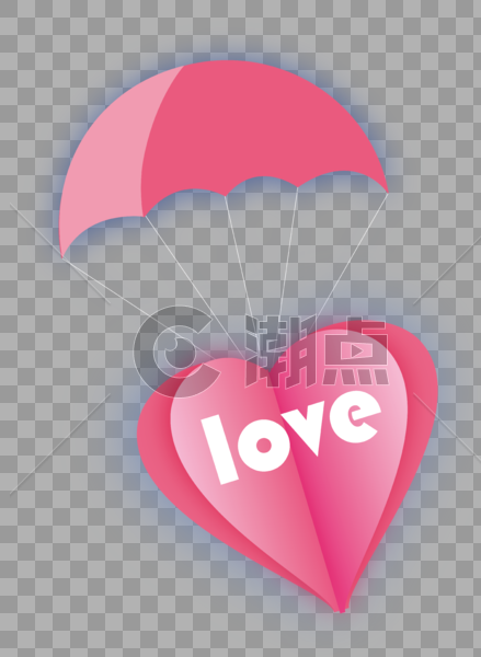 情人节热气球图片素材免费下载