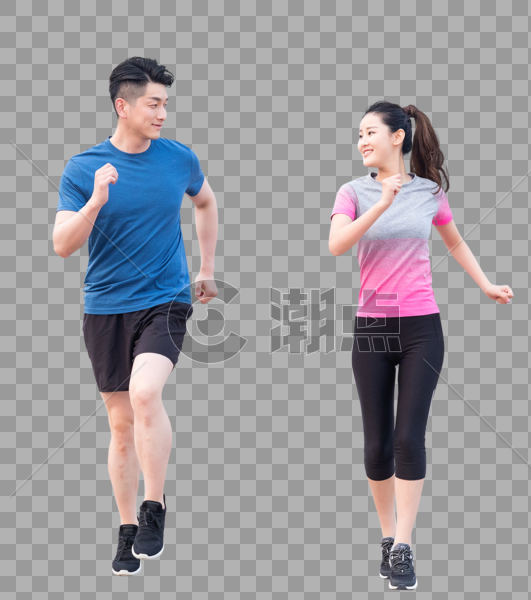 运动男女户外跑步锻炼健身图片素材免费下载