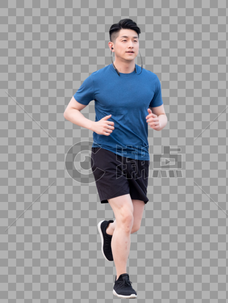 年轻男性户外运动跑步图片素材免费下载