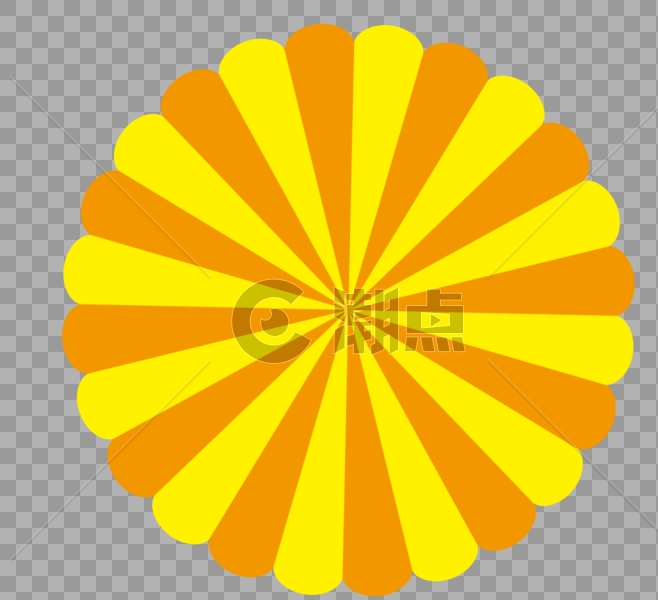 黄色橘色条纹圆形装饰图片素材免费下载