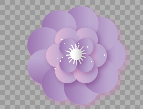 紫色立体花朵图片素材免费下载