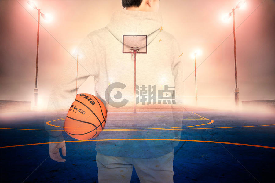 炫酷篮球透视背影图片素材免费下载