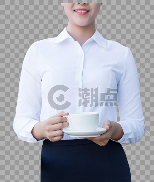 休闲放松喝咖啡的女性白领图片素材免费下载