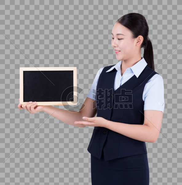 展示黑板的商务职业女性图片素材免费下载