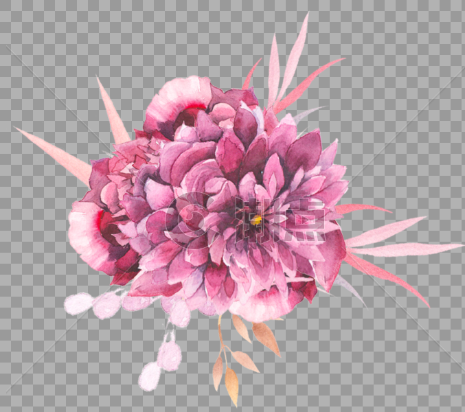 手绘花朵装饰图片素材免费下载
