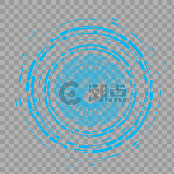 蓝色圆环八卦阵法纹路图片素材免费下载