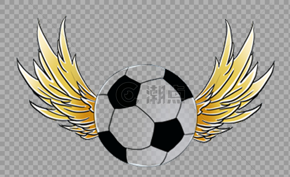带翅膀的足球图片素材免费下载
