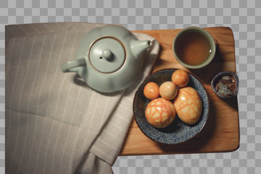 茶叶蛋与茶壶图片素材免费下载