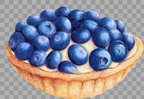 蓝莓蛋挞图片素材免费下载