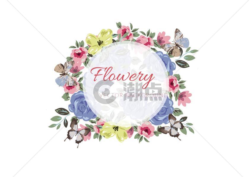 手绘花卉背景图片素材免费下载