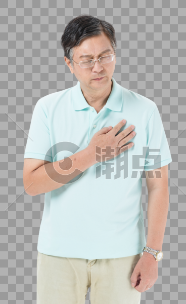 老年人胸口心脏痛图片素材免费下载