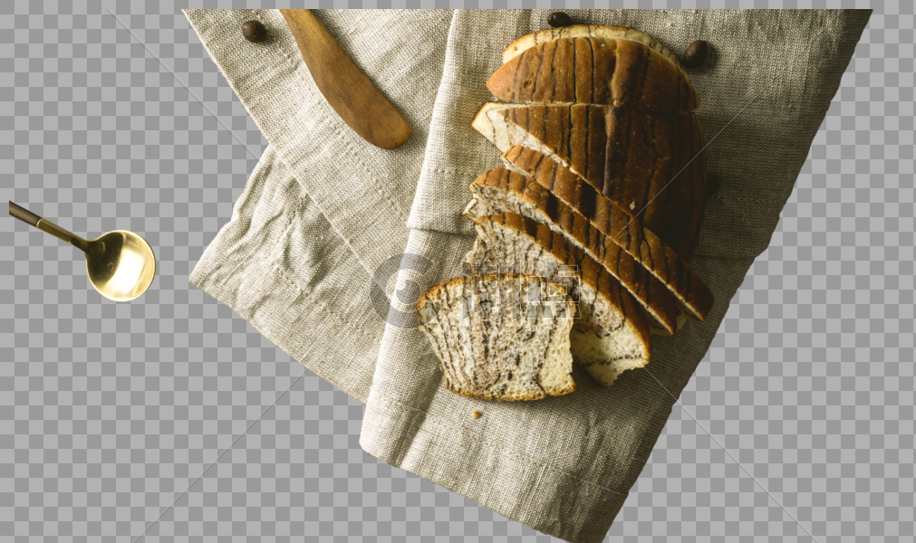 面包与餐具图片素材免费下载