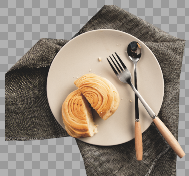 餐补面包与刀叉图片素材免费下载