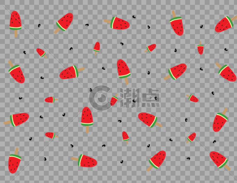 夏日西瓜冰棒底纹图片素材免费下载