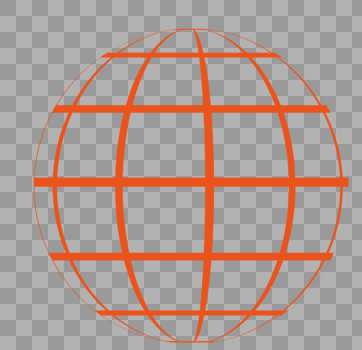 橘色线条球体图片素材免费下载