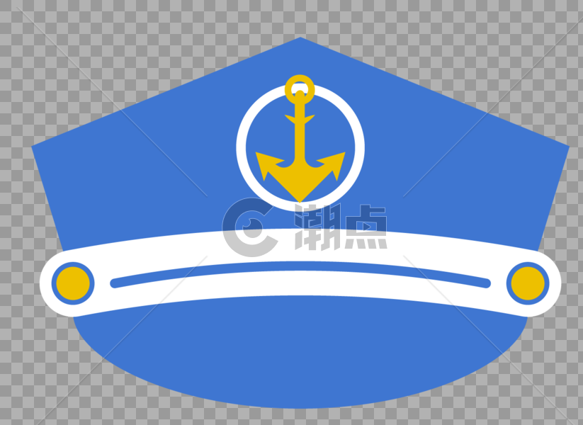 蓝色海军帽子图片素材免费下载