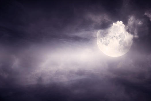 夜晚月亮图片素材免费下载