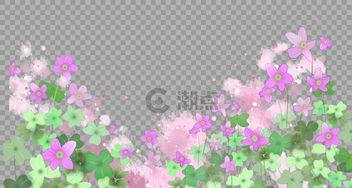 紫色花丛图片素材免费下载