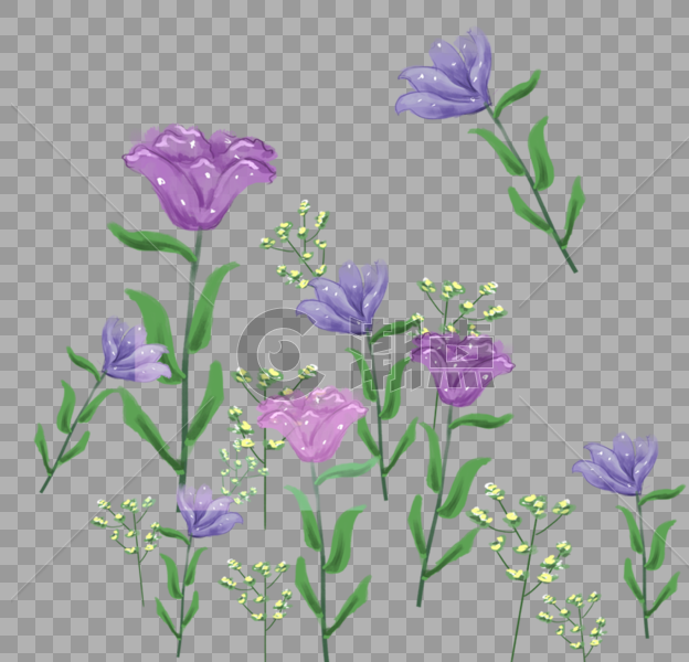 小清新紫色花朵背景图片素材免费下载