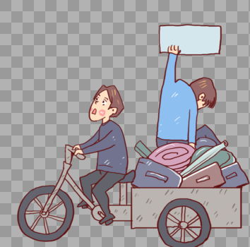 骑三轮车的男孩图片素材免费下载