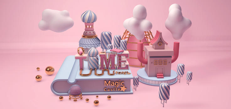 创意梦幻城堡图片素材免费下载