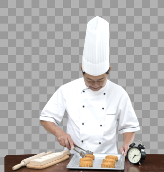 厨师做月饼图片素材免费下载