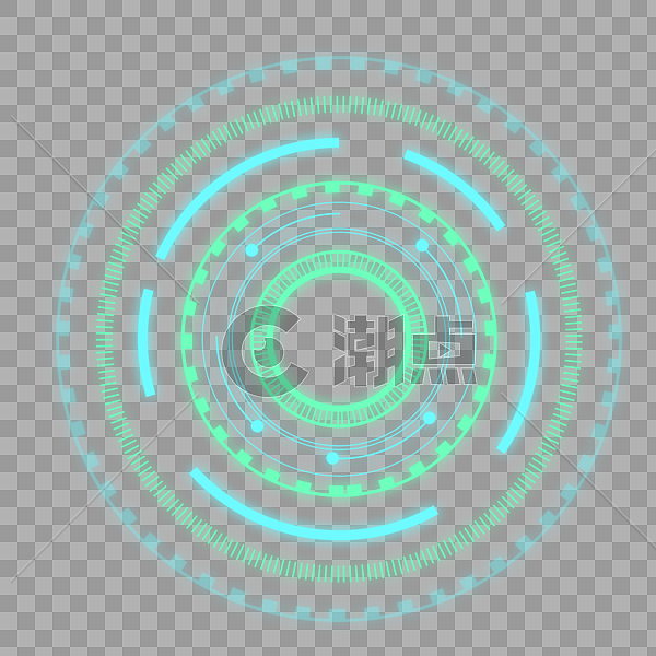 高科技动感边框圆环图片素材免费下载
