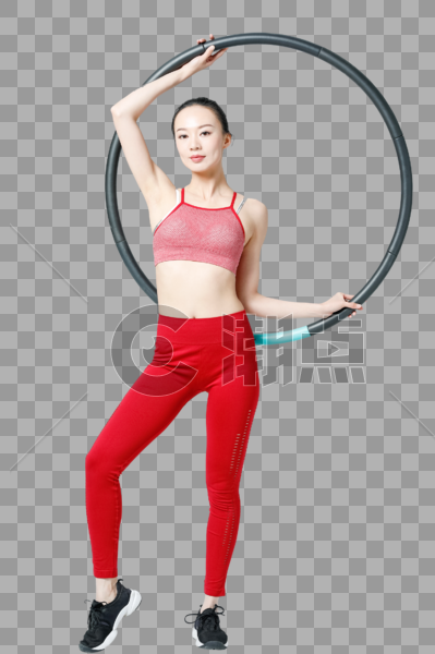 健身运动女性转呼啦圈图片素材免费下载