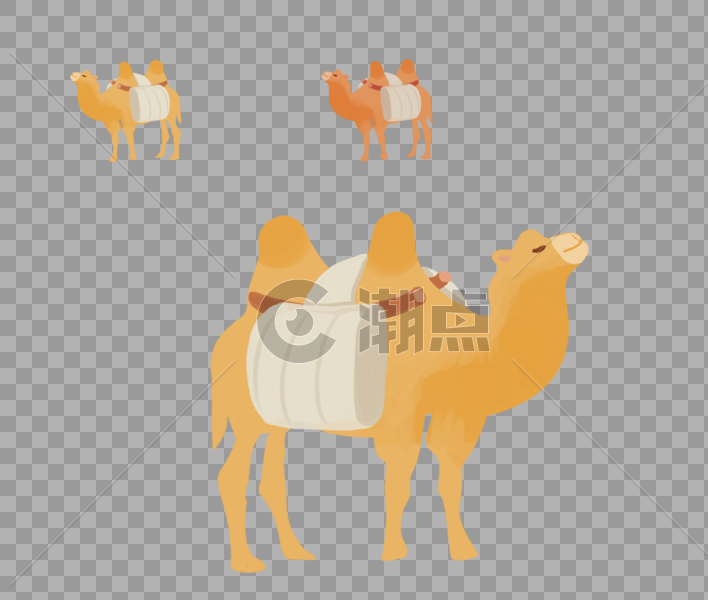 沙漠骆驼扁平图片素材免费下载