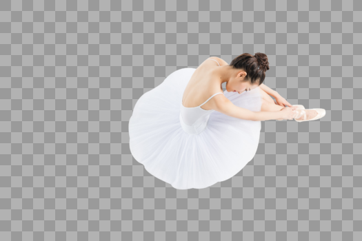低头坐姿的芭蕾舞女生图片素材免费下载
