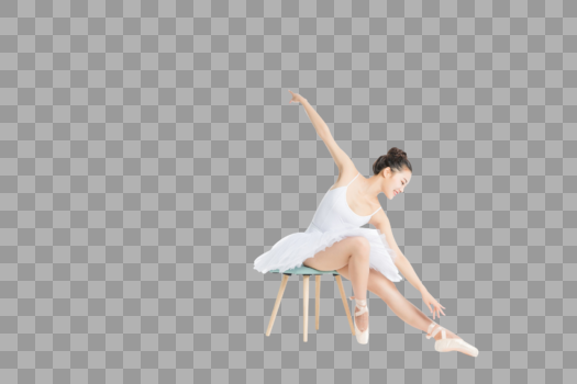 坐着跳芭蕾的女生图片素材免费下载