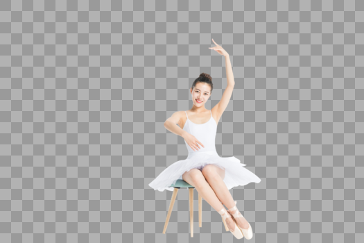 坐着跳舞的芭蕾女孩图片素材免费下载