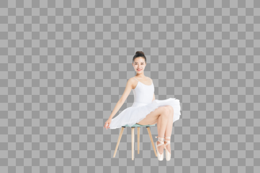 芭蕾女孩坐着跳舞图片素材免费下载