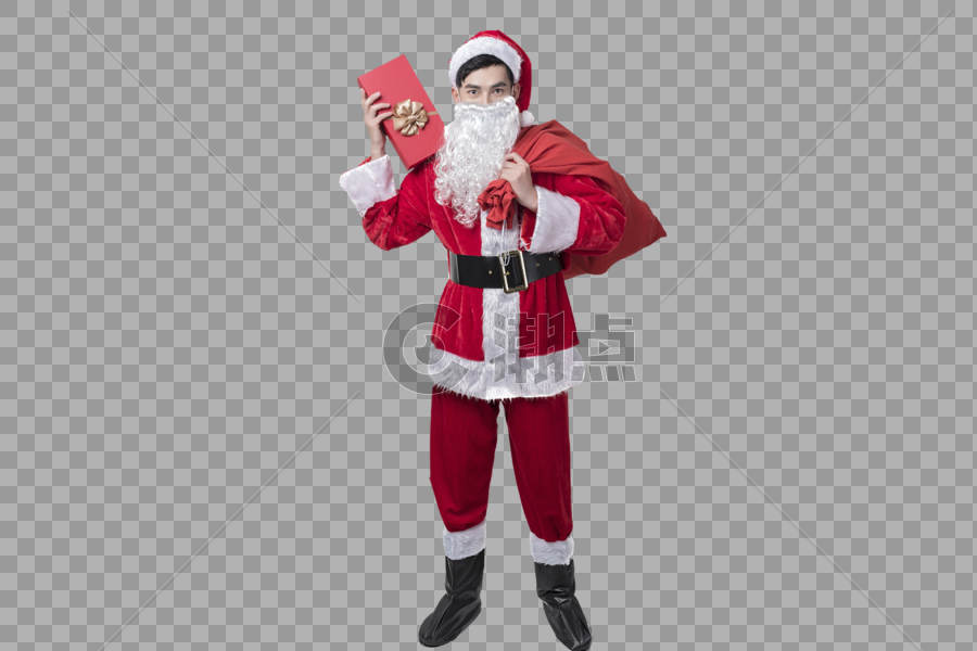 圣诞老人背礼物包裹图片素材免费下载