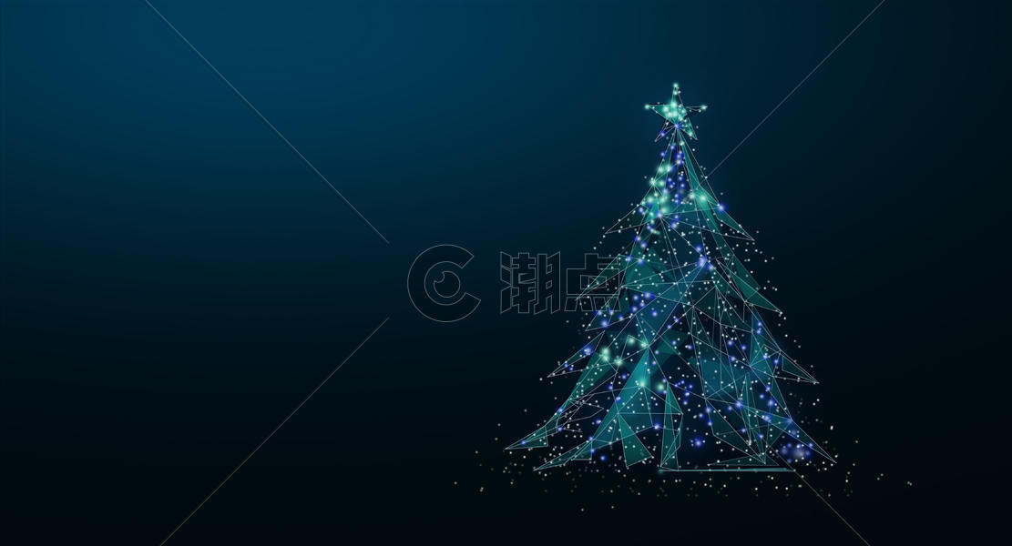 虚拟圣诞树图片素材免费下载