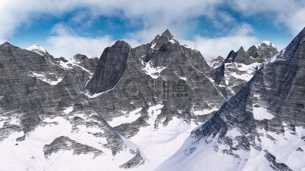 积雪的山峰图片素材免费下载
