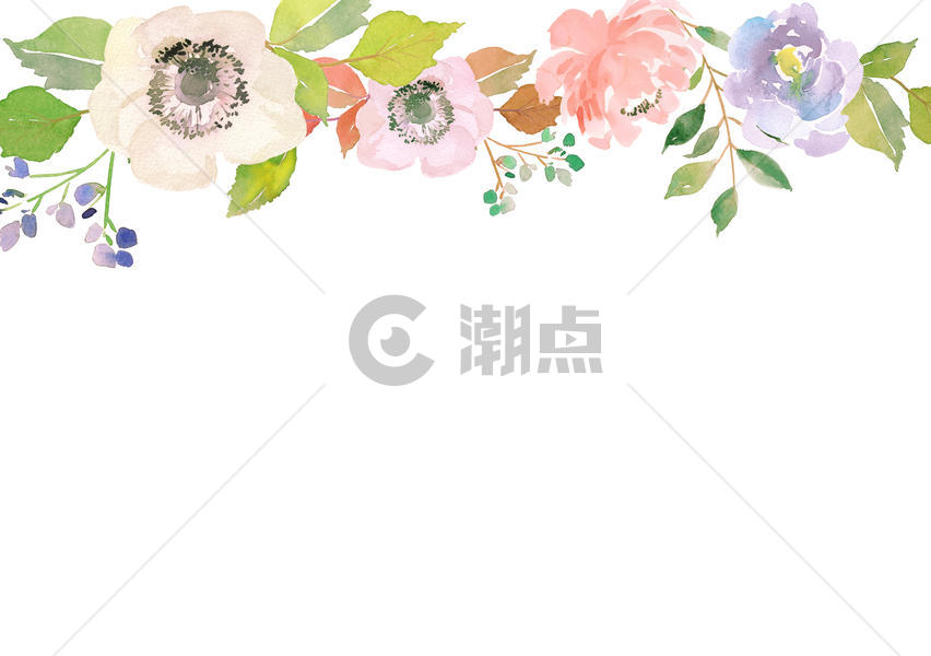 手绘水彩花卉植物背景图片素材免费下载