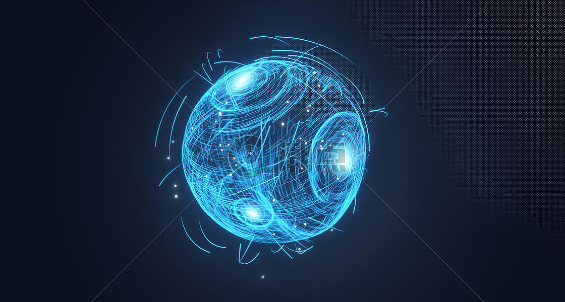 粒子科幻光球图片素材免费下载