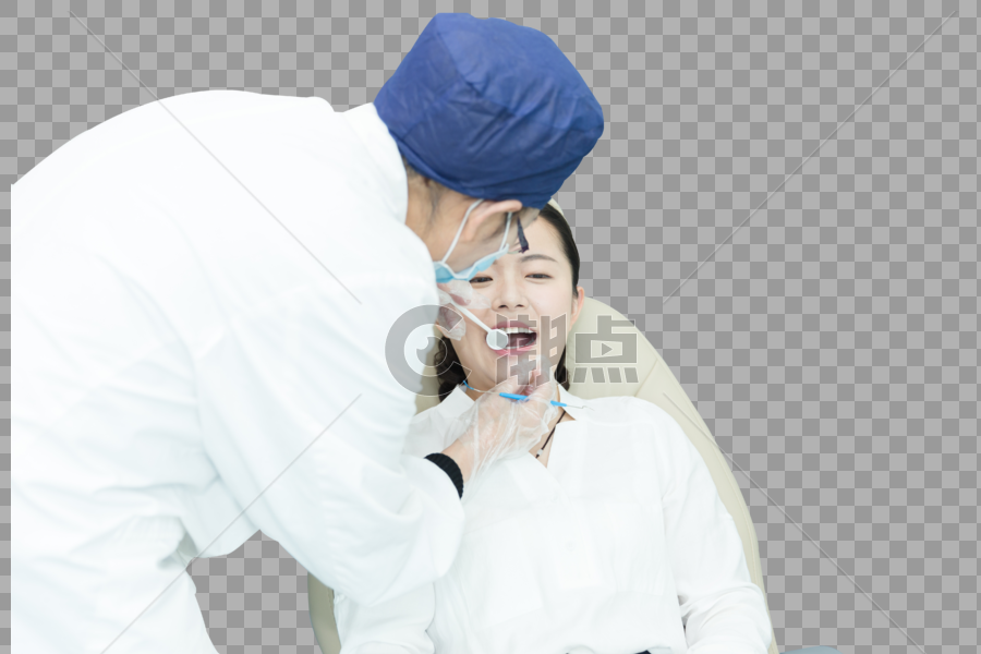 健康医疗医生给美女检查牙齿图片素材免费下载