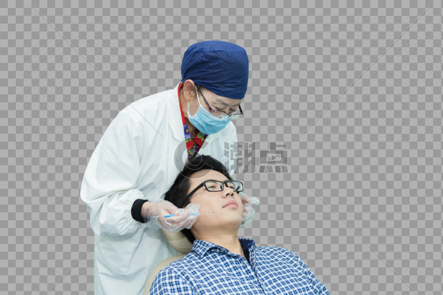 健康医疗牙科医生给男人检查图片素材免费下载